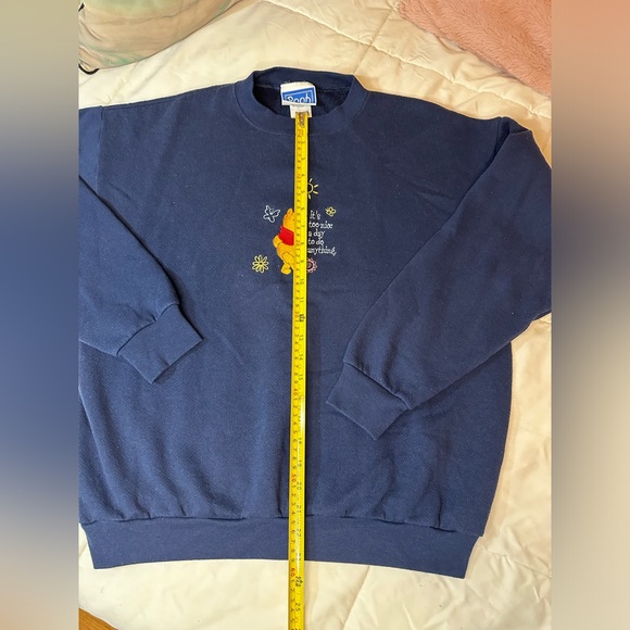Vintage Disney Winnie the Pooh Blue Long Sleeve Sweatshirt - Picture 4 of 8